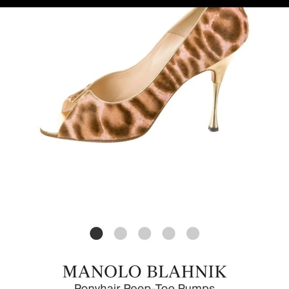 Manolo blahnik pony hair peep toe - Picture 2 of 5